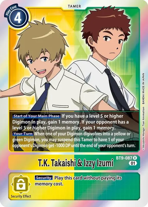 T.K. Takaishi & Izzy Izumi card art