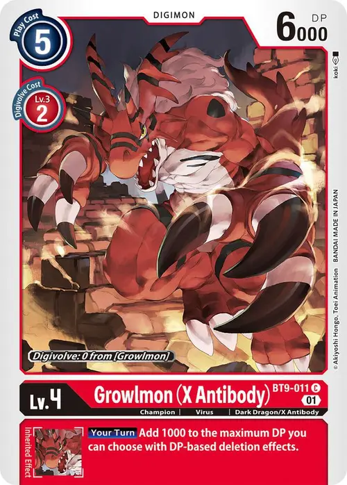 Growlmon (X Antibody) card art