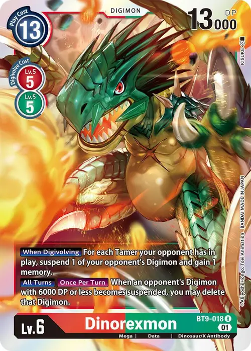 Dinorexmon card art