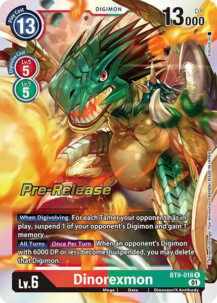 Dinorexmon card art