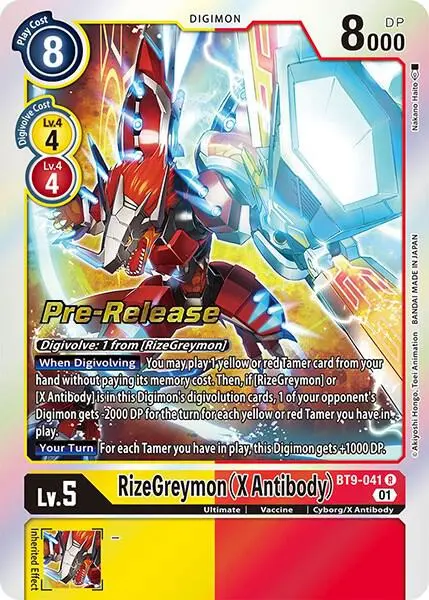 RizeGreymon (X Antibody) card art