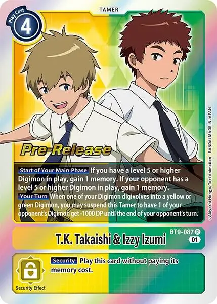 T.K. Takaishi & Izzy Izumi card art