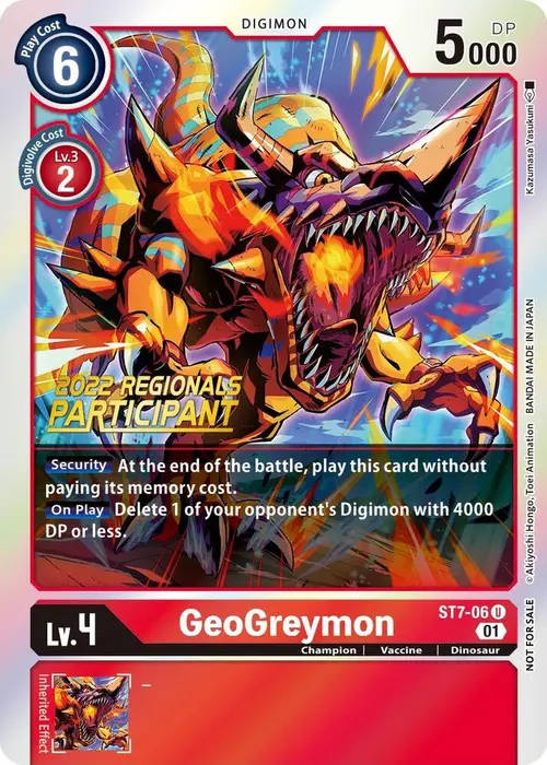 GeoGreymon (2022 Championship Offline Regional) [Online Participant] card art