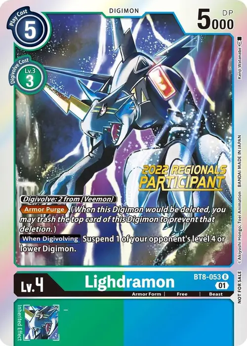 Lighdramon (2022 Championship Offline Regional) [Online Participant] card art