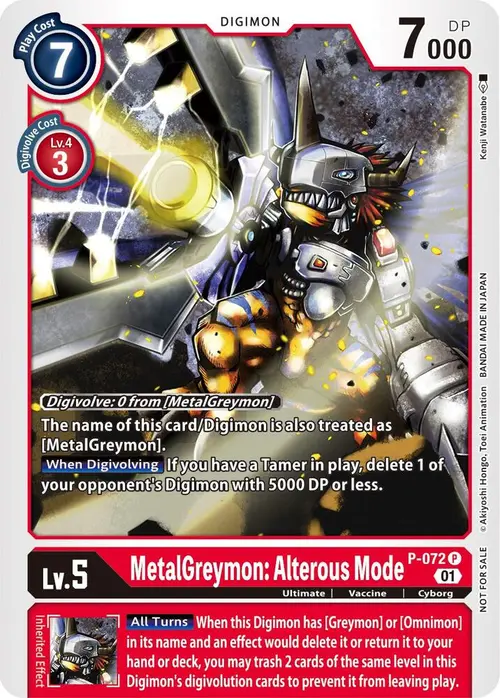 MetalGreymon: Alterous Mode card art