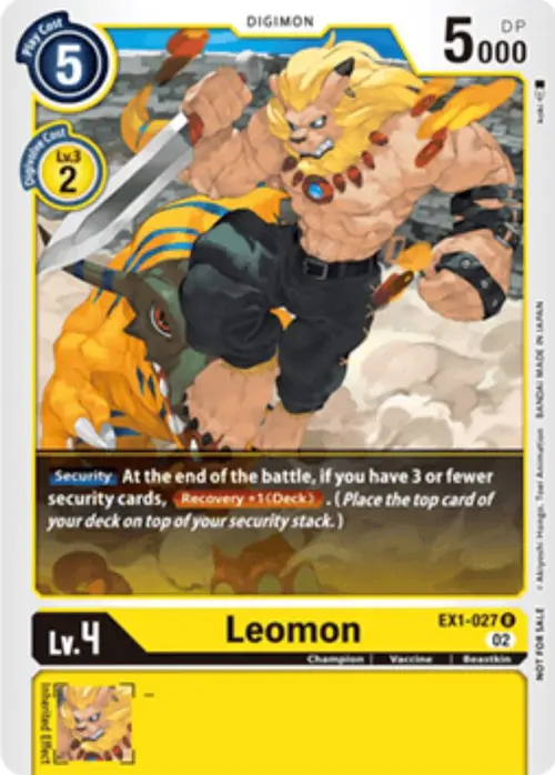 Leomon (X Record Pre-Release Tournament) card art