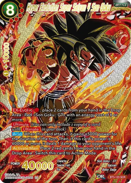 Hyper Evolution Super Saiyan 4 Son Goku (SCR) card art