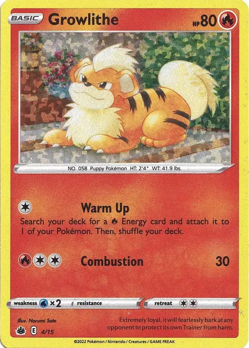Growlithe - 4/15 card art