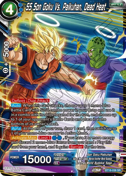 SS Son Goku Vs. Paikuhan, Dead Heat card art