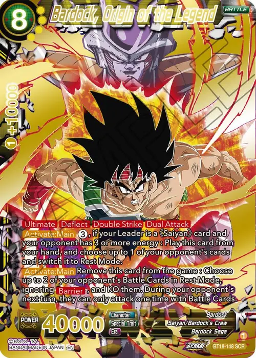 Bardock, Origin of the Legend card art