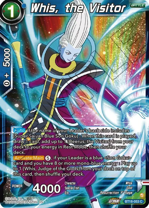 Whis, the Visitor card art