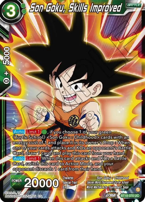 Son Goku, Skills Improved card art