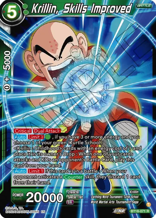 Krillin, Skills Improved card art