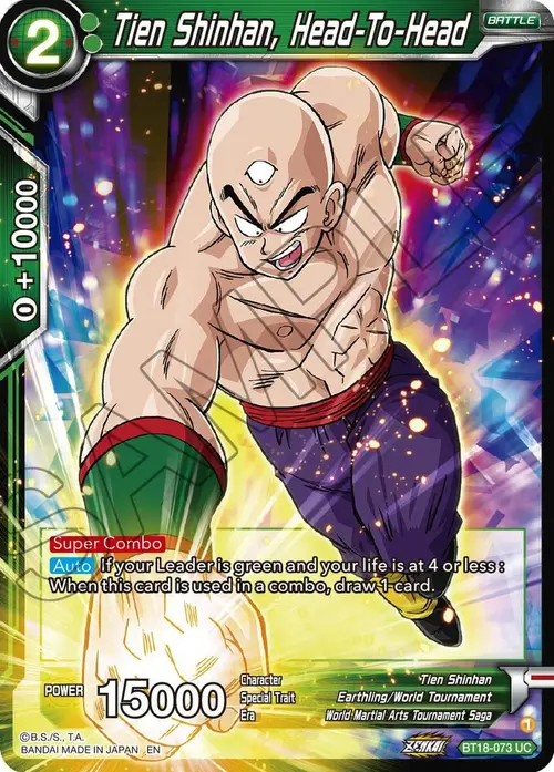 Tien Shinhan, Head-To-Head card art
