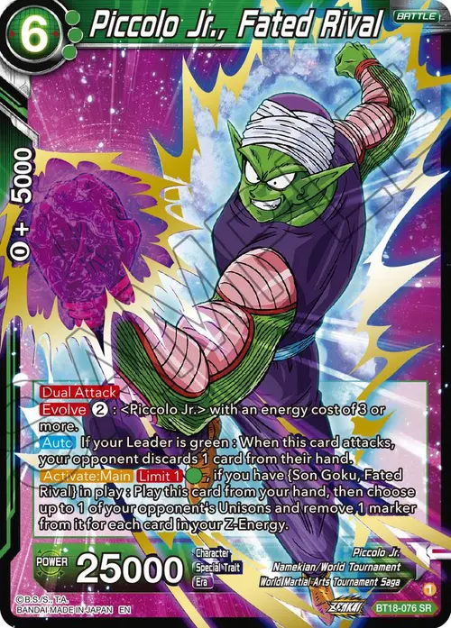 Piccolo Jr., Fated Rival card art