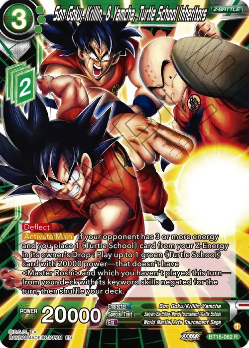 Son Goku, Krillin, & Yamcha, Turtle School Inheritors card art