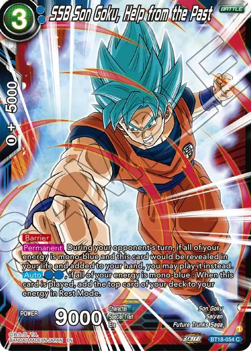 SSB Son Goku, Help from the Past card art