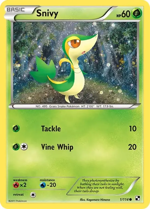 Snivy - 1/114 (Cosmos Holo) card art