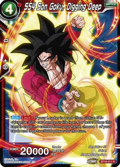 SS4 Son Goku, Digging Deep card art