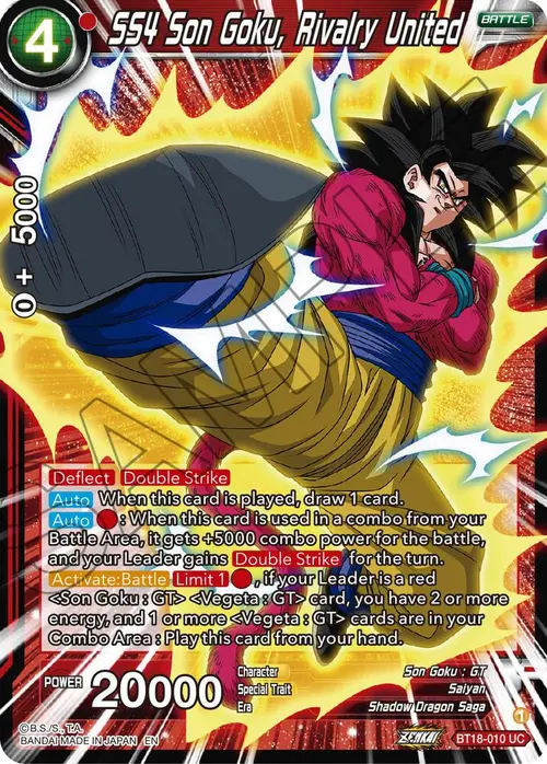 SS4 Son Goku, Rivalry United card art