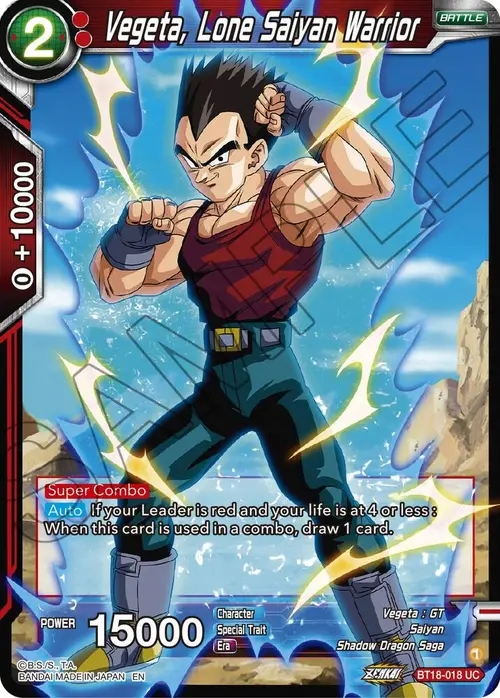 Vegeta, Lone Saiyan Warrior card art