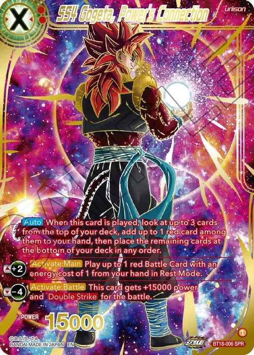 SS4 Gogeta, Power's Connection (SPR) card art
