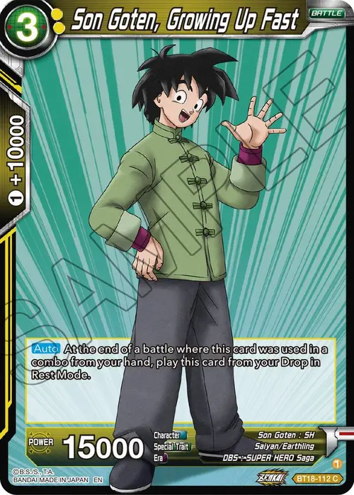 Son Goten, Growing Up Fast card art