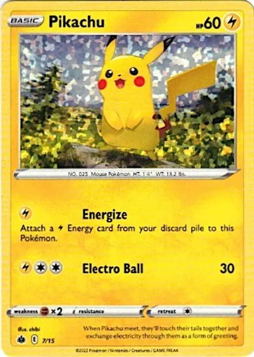 Pikachu - 7/15 card art