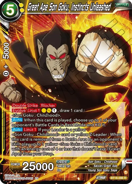 Great Ape Son Goku, Instincts Unleashed card art