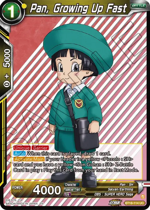 Pan, Growing Up Fast card art