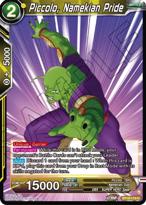 Piccolo, Namekian Pride card art