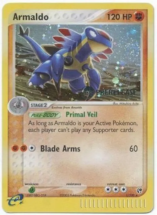 Armaldo - 1/100 (Prerelease) card art