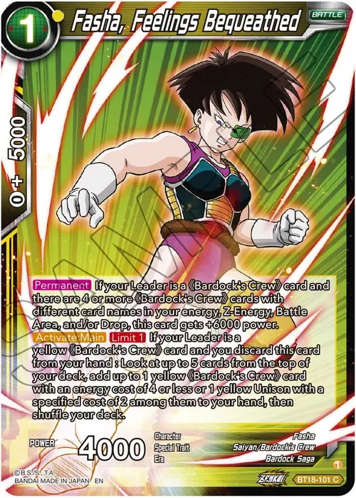 Fasha, Feelings Bequeathed card art