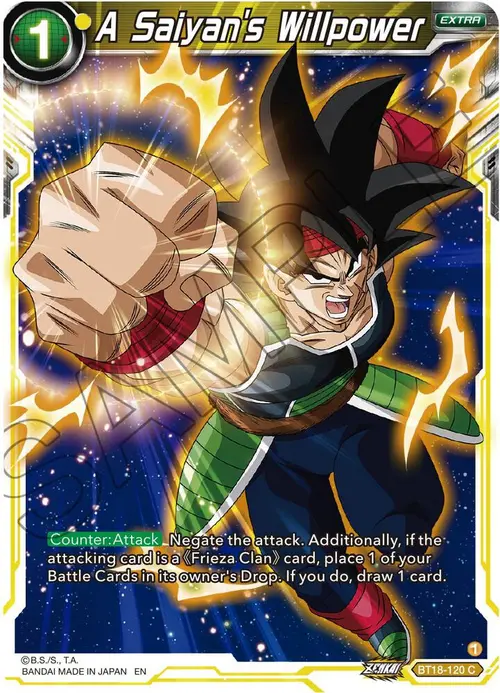 A Saiyan's Willpower card art