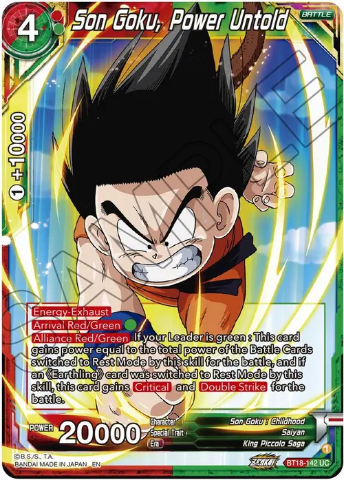 Son Goku, Power Untold card art