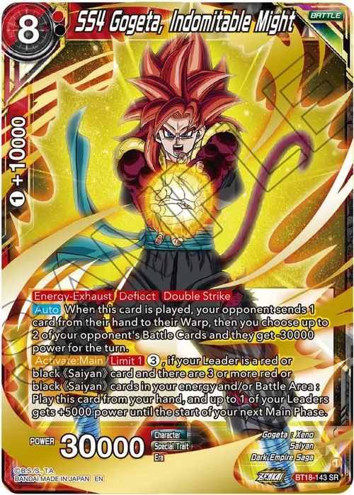 SS4 Gogeta, Indomitable Might card art