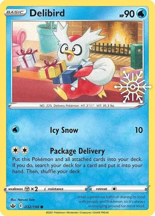 Delibird - 032/198 (Holiday Calendar) card art