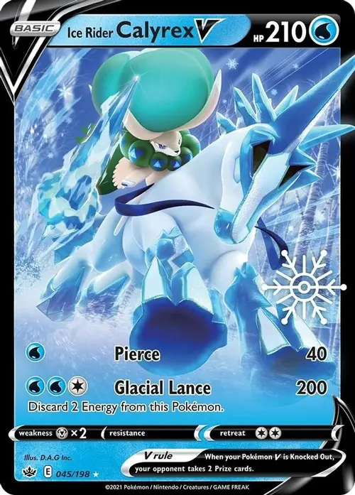 Ice Rider Calyrex V - 045/198 (Holiday Calendar) card art