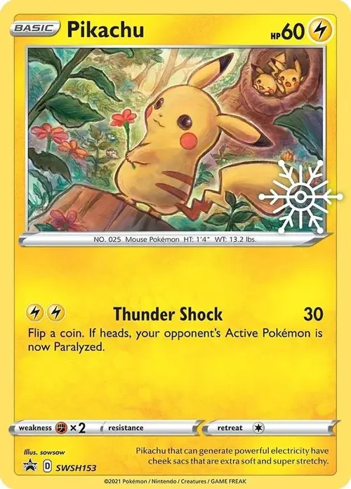 Pikachu - SWSH153 (Holiday Calendar) card art