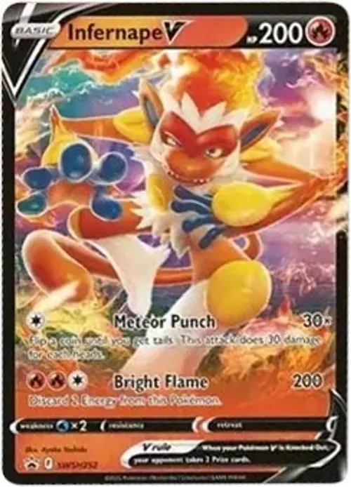 Infernape V - SWSH252 card art