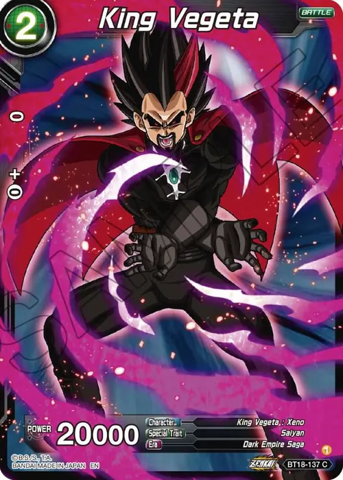 King Vegeta card art