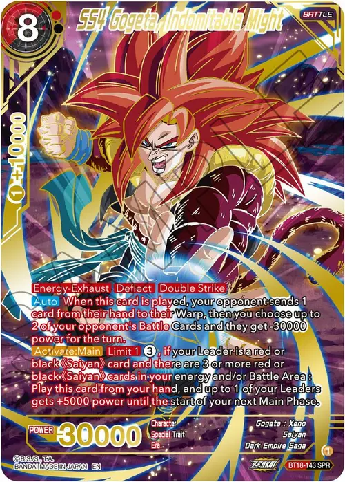 SS4 Gogeta, Indomitable Might (SPR) card art