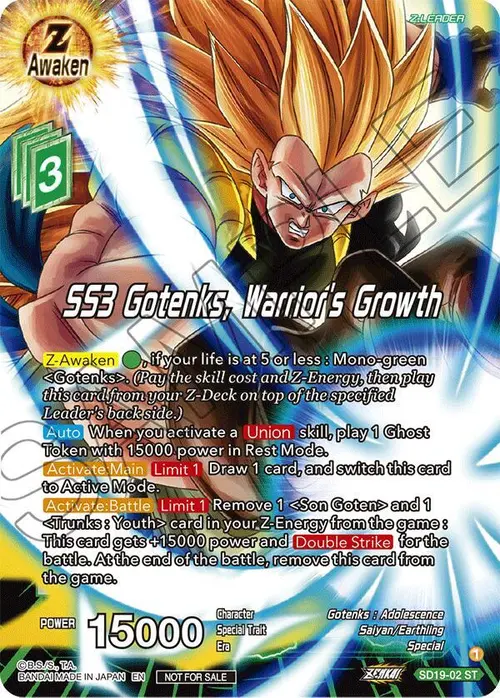 SS3 Gotenks, Warrior's Growth (ZENKAI Celebration Pack) card art