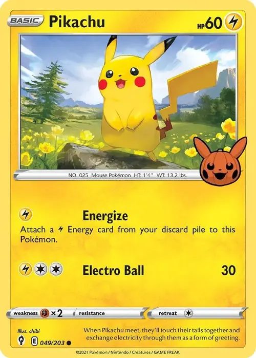 Pikachu card art