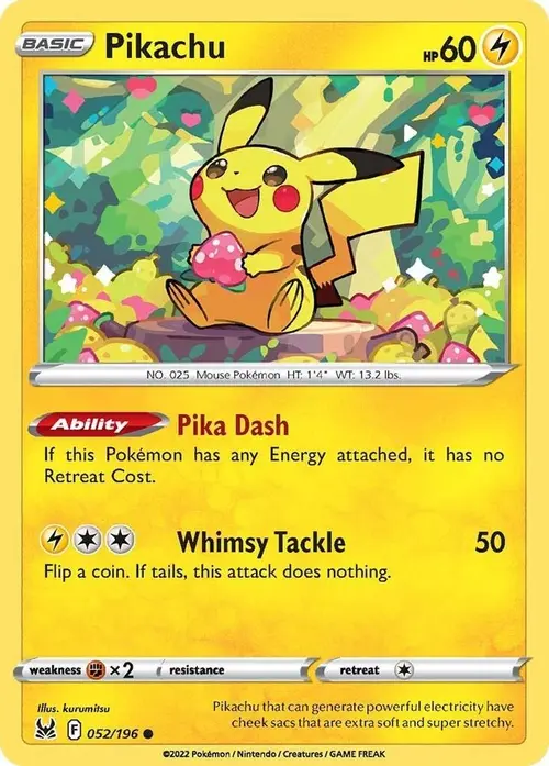 Pikachu card art