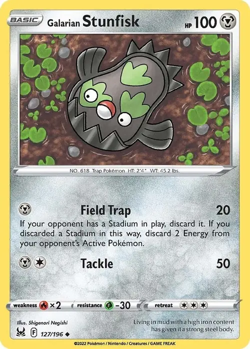 Galarian Stunfisk card art