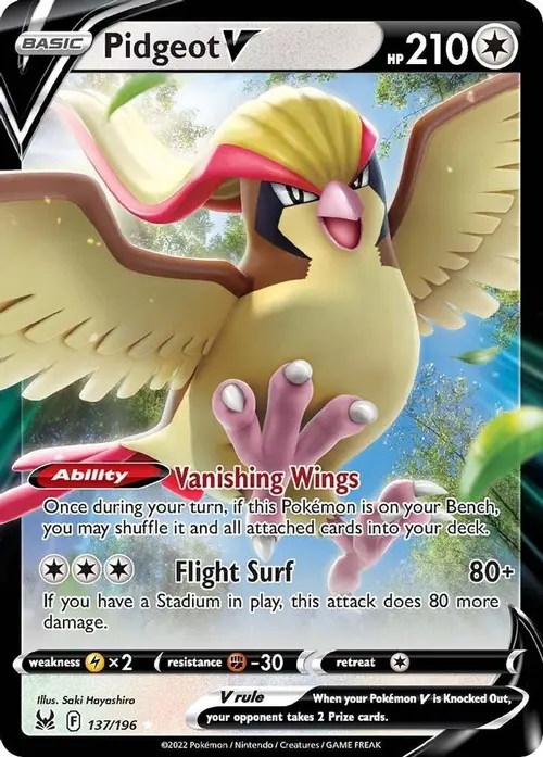 Pidgeot V card art