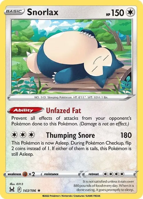 Snorlax card art
