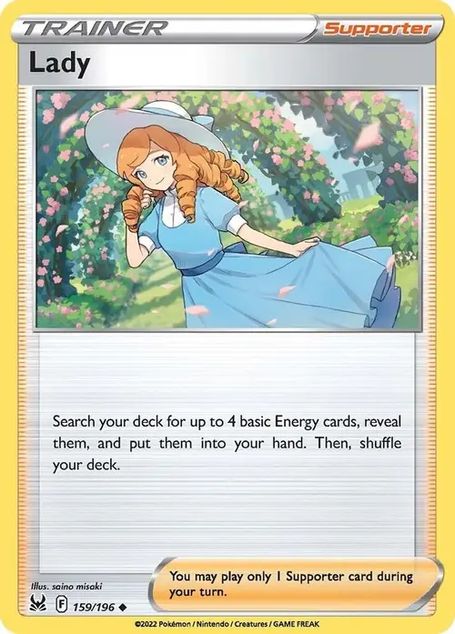 Lady card art