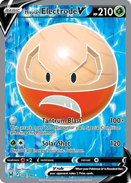 Hisuian Electrode V (Full Art) card art